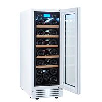Винный шкаф CellarPrivate встраиваемый, однокамерный на 20 бутылок (CP020-1TWH) белый со скрытой руч