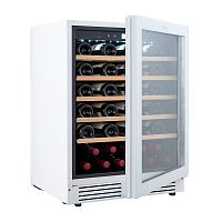 Винный шкаф CellarPrivate встраиваемый, однокамерный на 51 бутылку (СР051-1ТWH) белый со скрытой руч