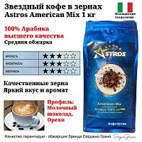 Кофе в зернах Astros American Mix 100% арабика 1 кг