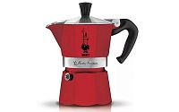 Подарочный набор гейзерная кофеварка Bialetti Moka Express Red + Caffe Roma