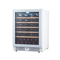 Винный шкаф CellarPrivate встраиваемый, однокамерный на 51 бутылку (СР051-1ТWH) белый со скрытой руч