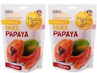 Фрукты сушеные Filipino Sun папайя сушеная 100 гр набор 2 пачки