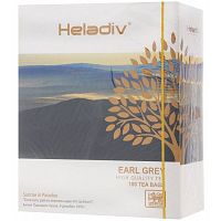 Чай в пакетиках Heladiv EARL GREY Black Tea с ароматом бергамота 100 пакетов x 2 гр