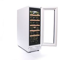 Винный шкаф CellarPrivate встраиваемый, однокамерный на 20 бутылок (CP020-1TWH) белый со скрытой руч