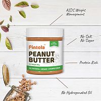 Кремовая арахисовая паста с кусочками арахиса без добавления сахара Pintola Crunchy Natural  1000 гр