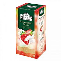 Чай черный Ahmad Tea Strawberry Cream (С ароматом клубники со сливками) 25 пак.*1,5гр.