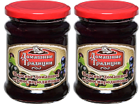 Варенье Домашние традиции Черная смородина 350 гр набор 2 банки